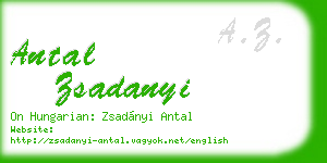antal zsadanyi business card